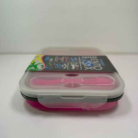 Expandable Bento Box Lunch Box Silicone Base 3 Compartments Eco One - Picture 4 of 6